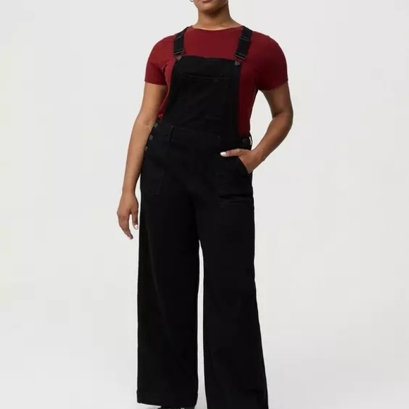 torrid Denim - NWT Torrid Black Wide-Leg Denim Overall- Size 16R